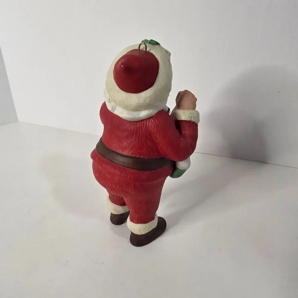 Vintage 1986 Hallmark Jolly St Nick Porcelain Santa Ornament
